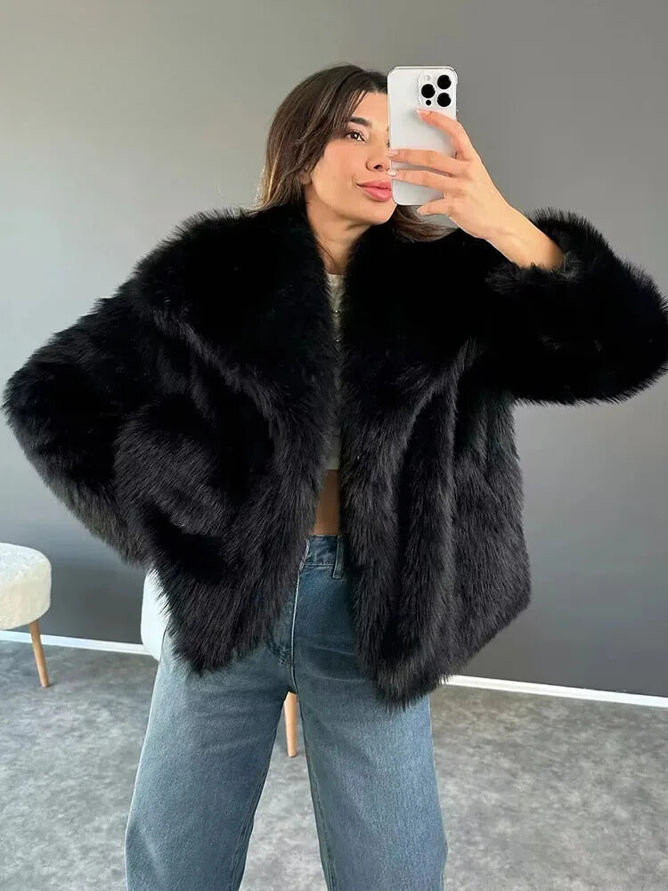 Luxurious Faux Fur Women’s Jacket