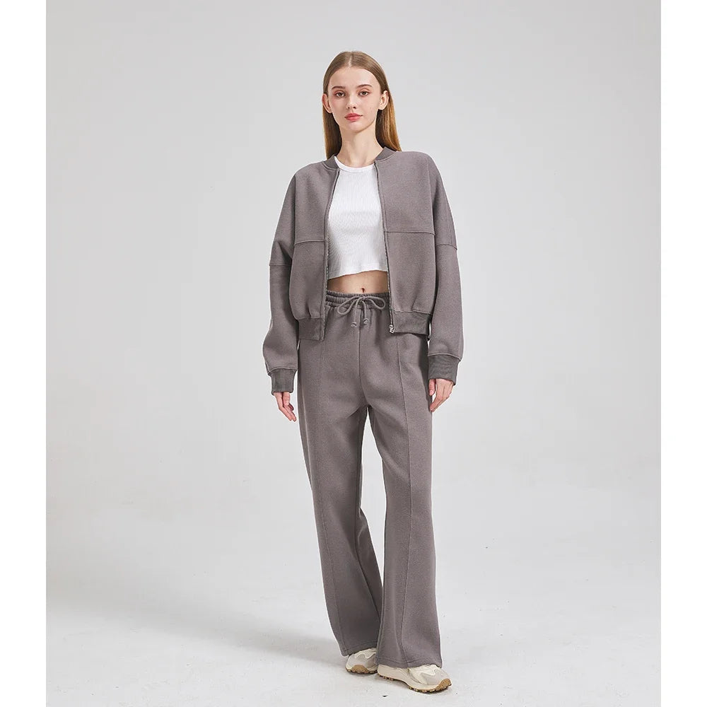 Zip Through Bomber Straight Leg Tracksuit