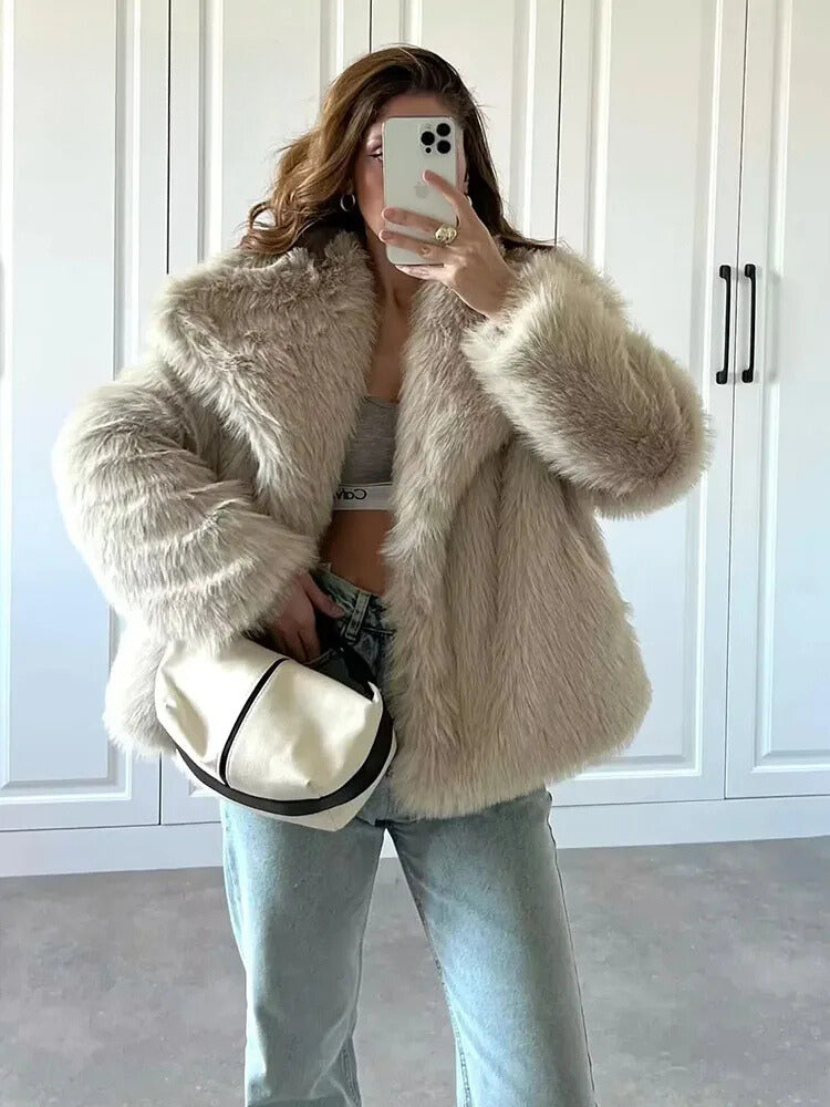 Luxurious Faux Fur Women’s Jacket