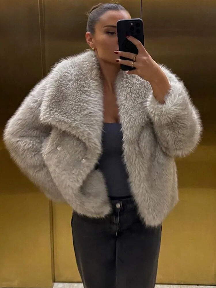 Luxurious Faux Fur Women’s Jacket