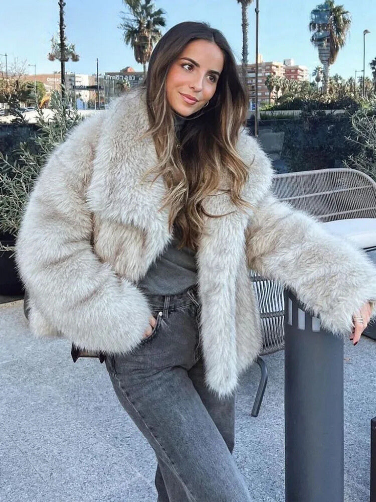 Luxurious Faux Fur Women’s Jacket