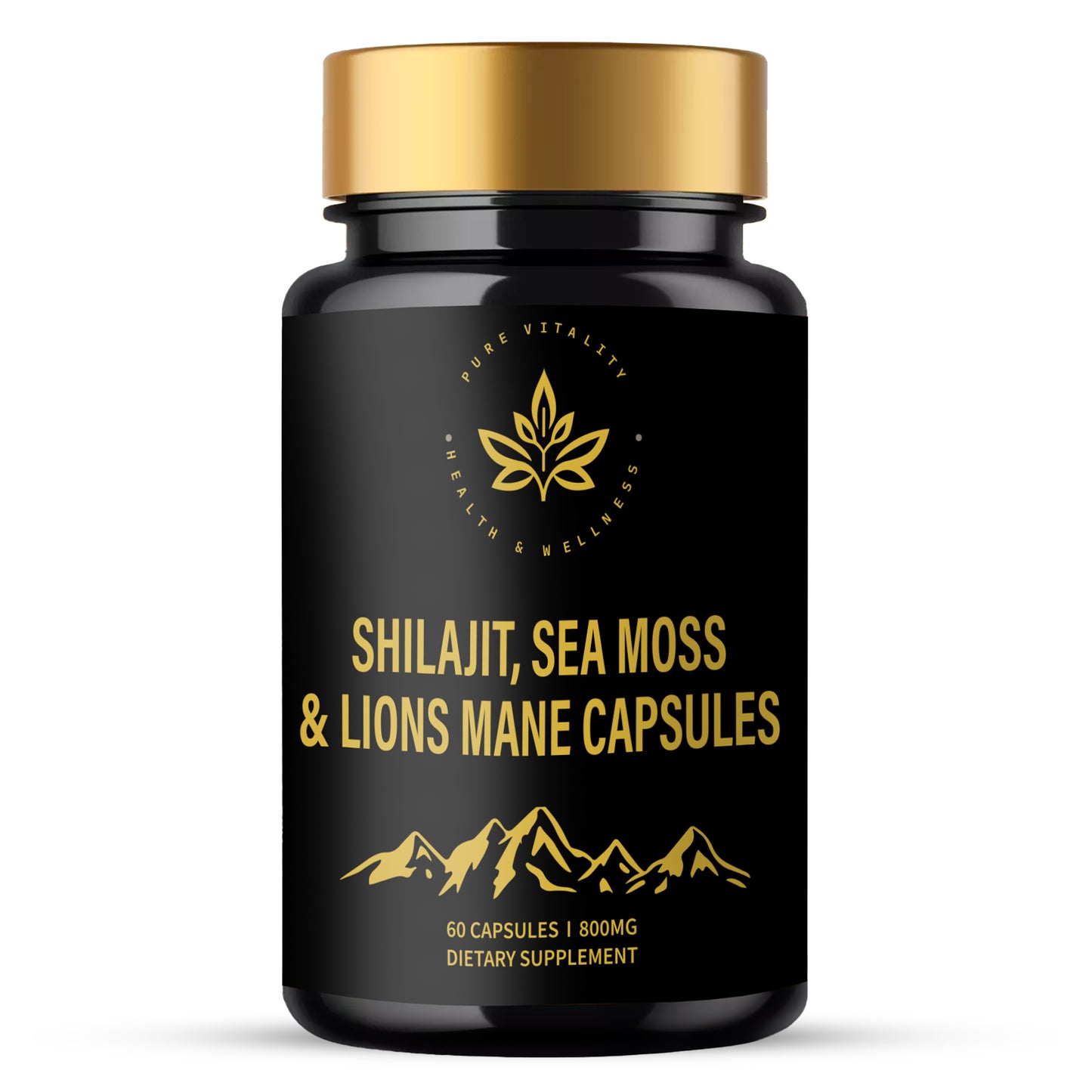 Shilajit, Sea Moss & Lions Mane Capsules – A Natural Plant-Based Food Supplement