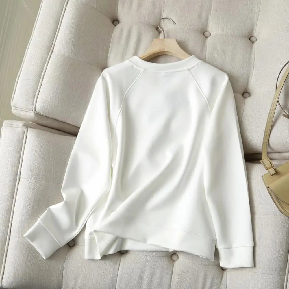 Sierra White Sweatshirt & Pants Co-Ord Set