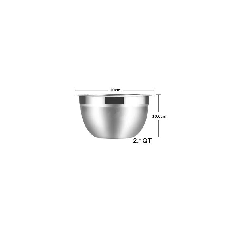 Stainless Steel Mixing Bowls Set of 6 or Single – Non-Slip Nesting Salad, Baking & Cooking Bowls for Kitchen