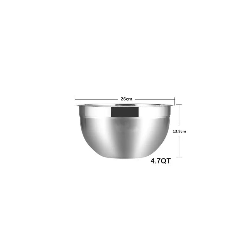 Stainless Steel Mixing Bowls Set of 6 or Single – Non-Slip Nesting Salad, Baking & Cooking Bowls for Kitchen