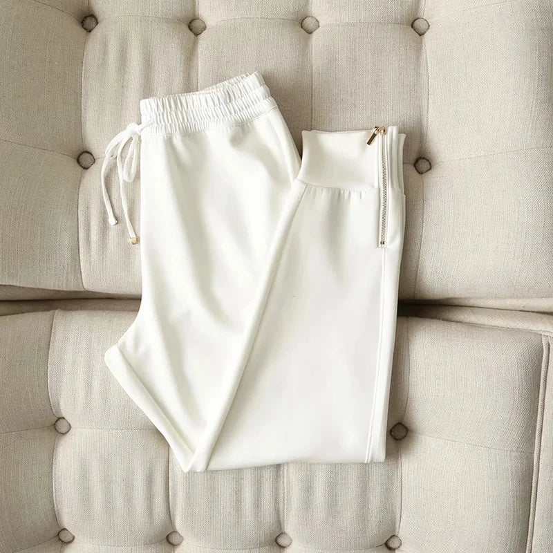 Sierra White Sweatshirt & Pants Co-Ord Set