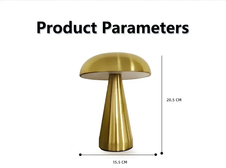 Metallic Mushroom LED Table Lamp