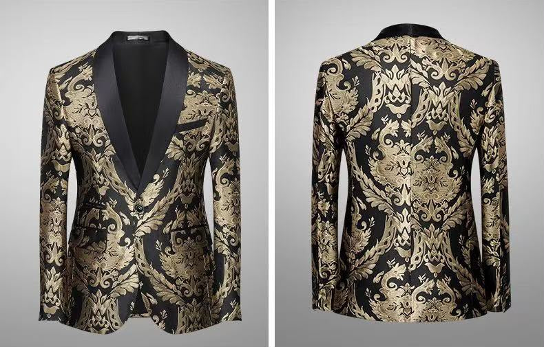 Regency Men's Jacquard Tuxedo Blazer – Formal Evening & Dinner Jacket