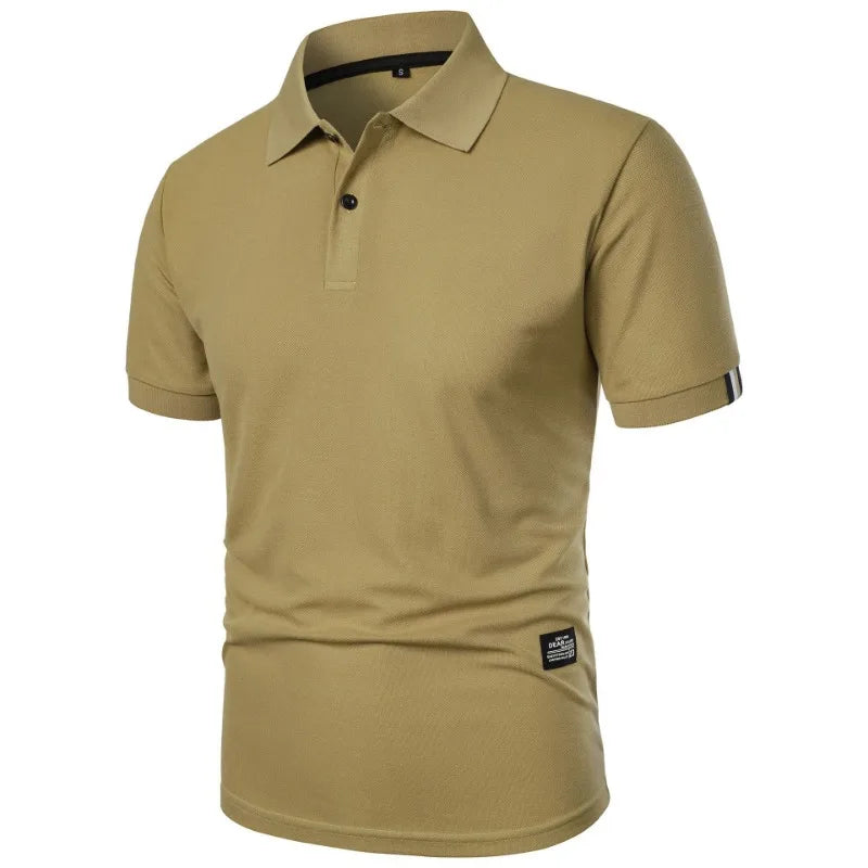 Men’s Short Sleeve Polo Shirt – Classic Smart Casual Top in Beige, Black, Navy, Grey, White, Burgundy, Green & More