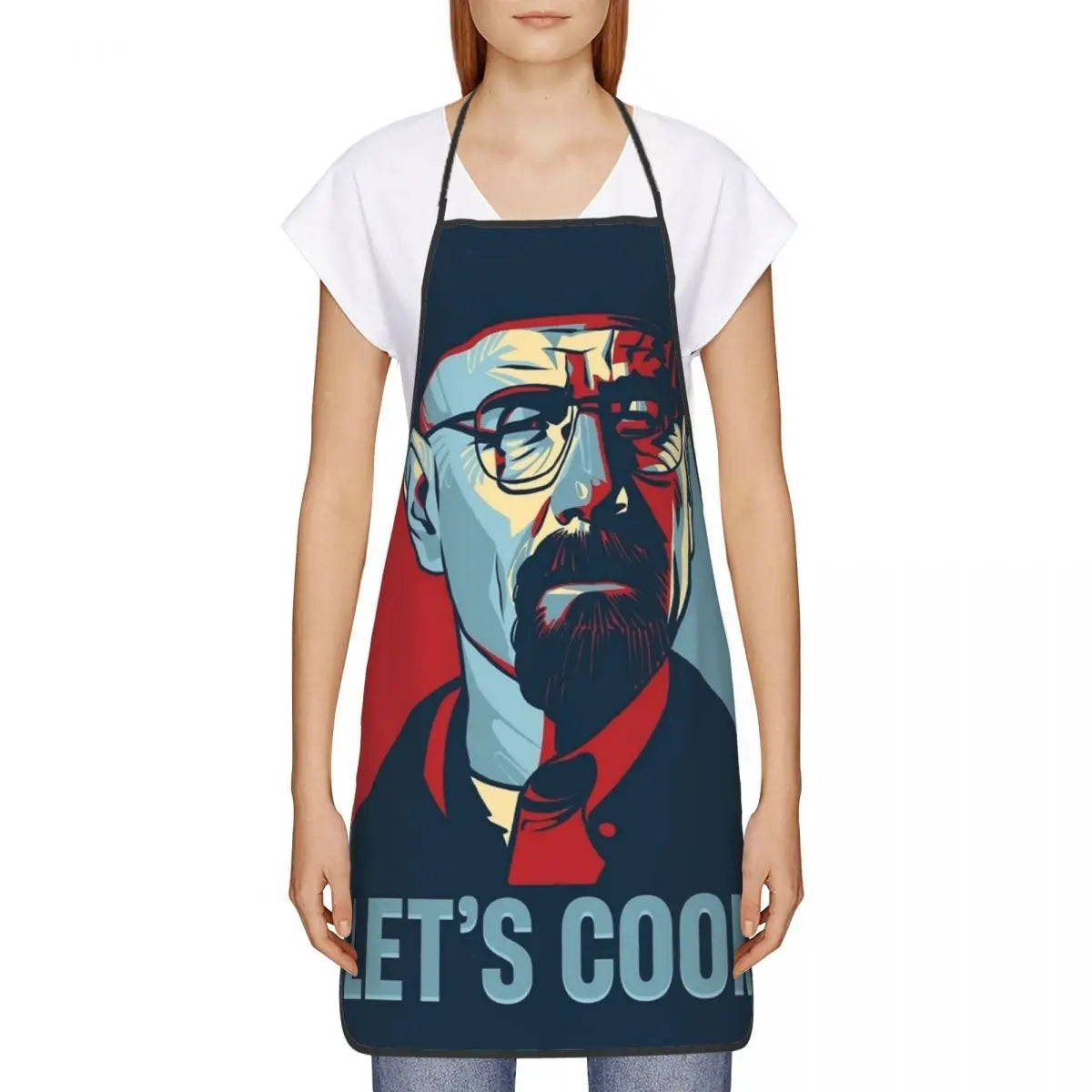 Let’s Cook Apron – Funny BBQ & Kitchen Cooking Apron for Men & Women, Adjustable Chef Gift for Grilling & Cooking Fans