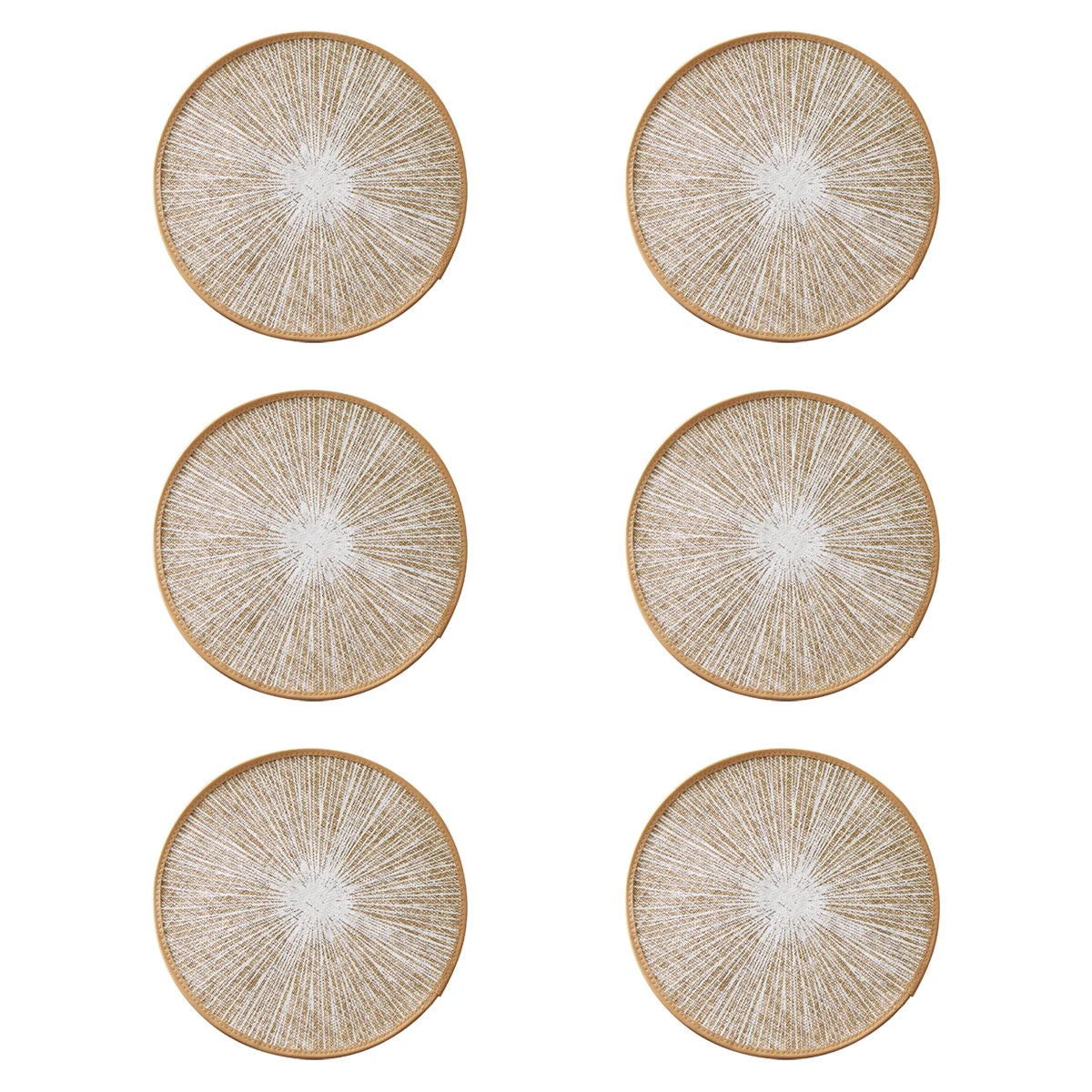Woven Jute Macrame Round Placemats Set – 2, 4, 6 or 8 Piece Natural Table Mats in Black or Beige