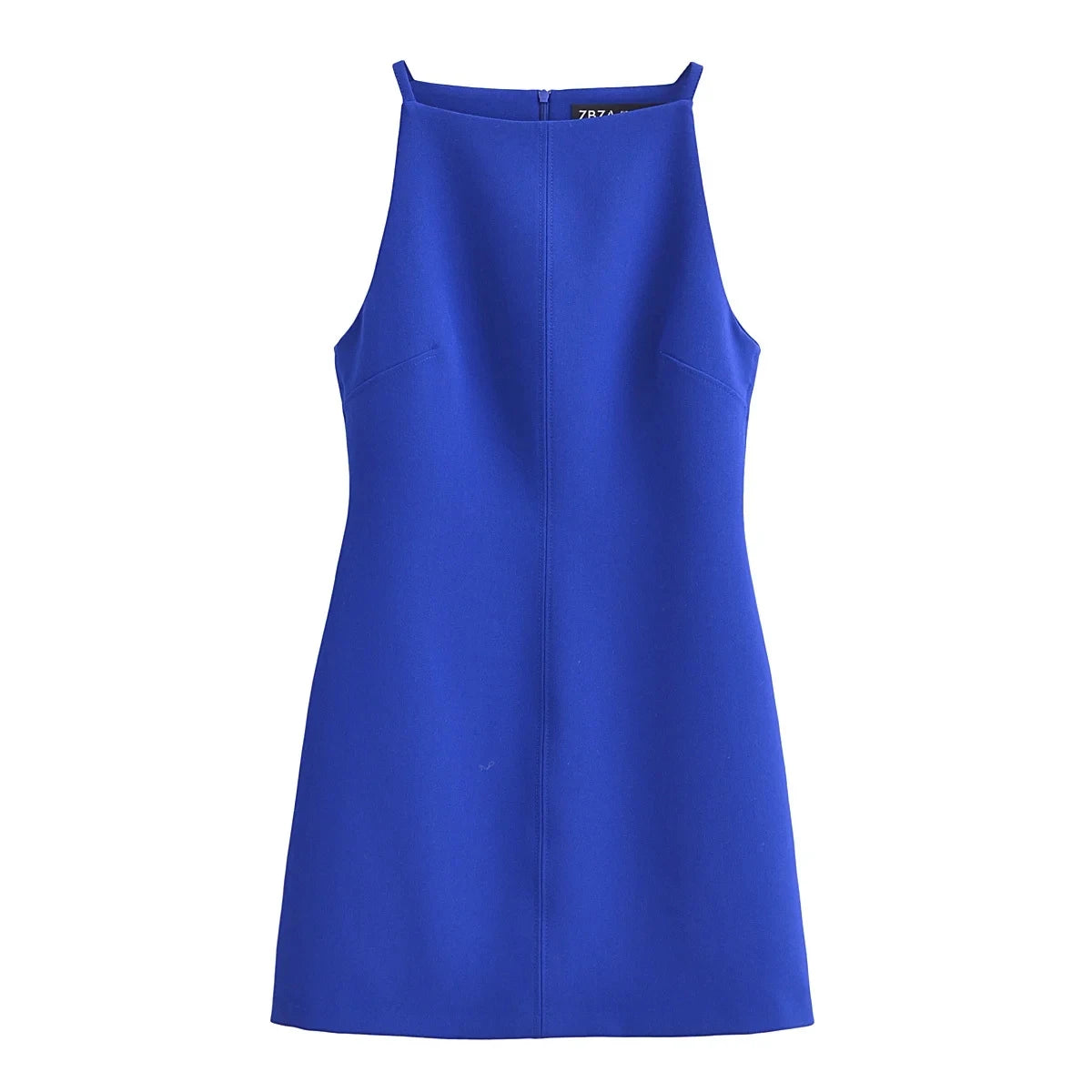 Valoria High Neck Sleeveless Mini Dress – Tailored Summer Day Dress