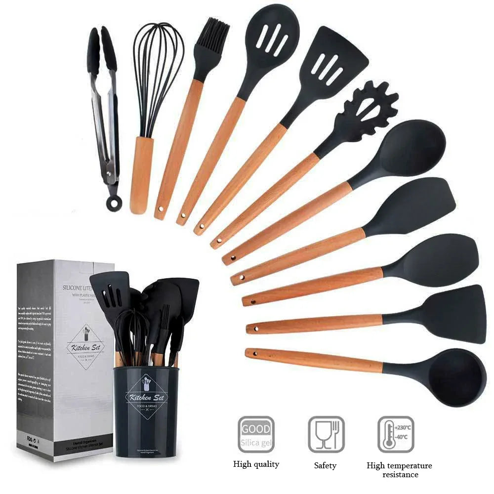 Silicone Kitchenware Utensils Set 12pcs