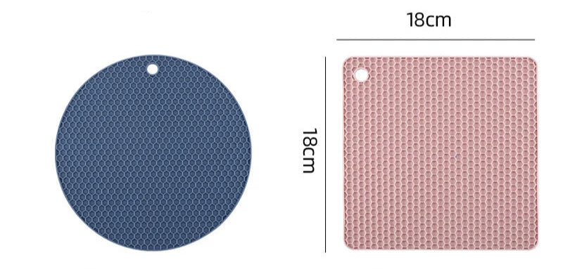 Non-Slip Silicone Trivets for Hot Dishes – 2/4 Piece Set Heat Resistant Table Mats for Kitchen & Dining