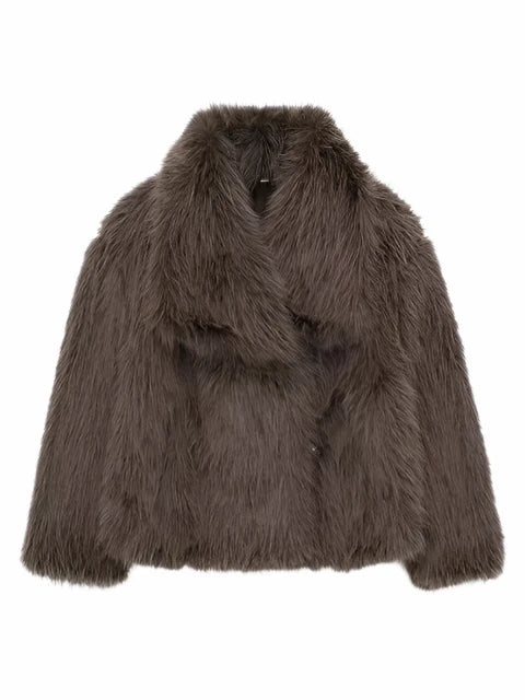 Luxurious Faux Fur Women’s Jacket