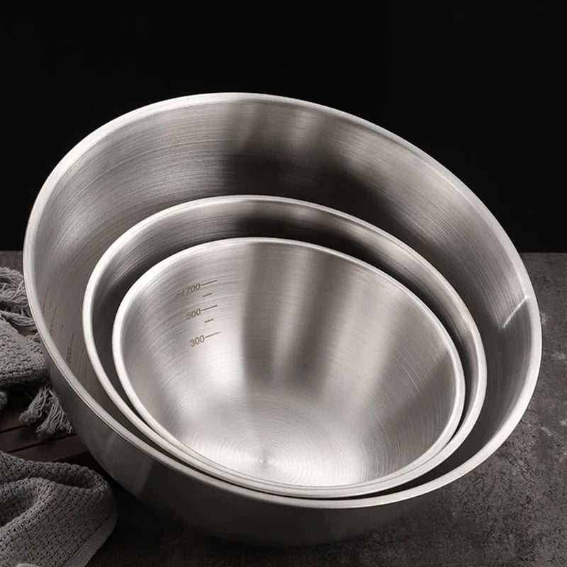 Stainless Steel Mixing Bowls – Gold & Silver Kitchen Prep Bowl Set