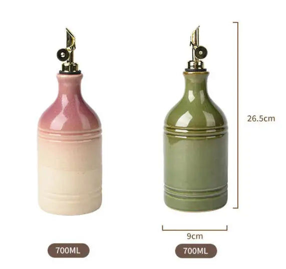 Oil Dispenser Bottle – Ceramic Bottle for Olive Oil & Dressings