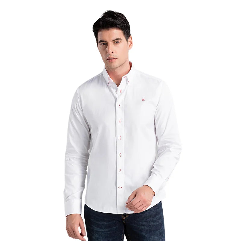 Men's Classic Button-Down Shirt With Long Sleeve