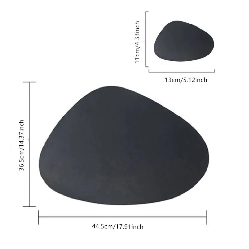 Forma Faux Leather Placemats and Coasters Set – Non Slip Heat Resistant Table Mats Dining Table Place Settings 1 Piece 4 Piece or 6 Piece Sets