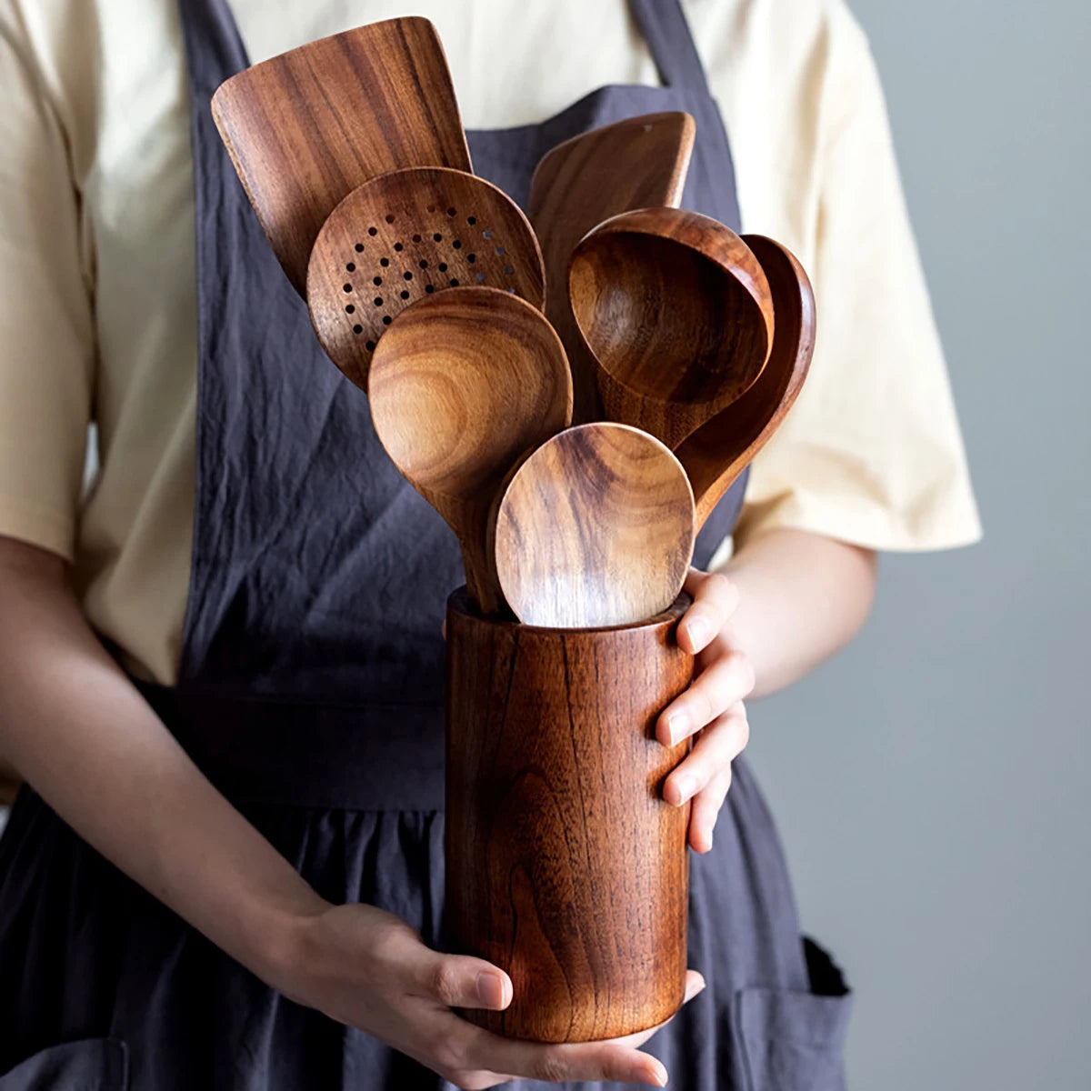 Rustic Wooden Utensil Set