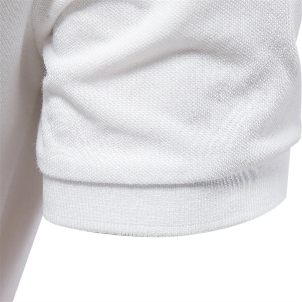 Men’s Cotton Blend Polo Shirt – Short Sleeve Casual Fit T-Shirt with Embroidered Logo and Button Collar