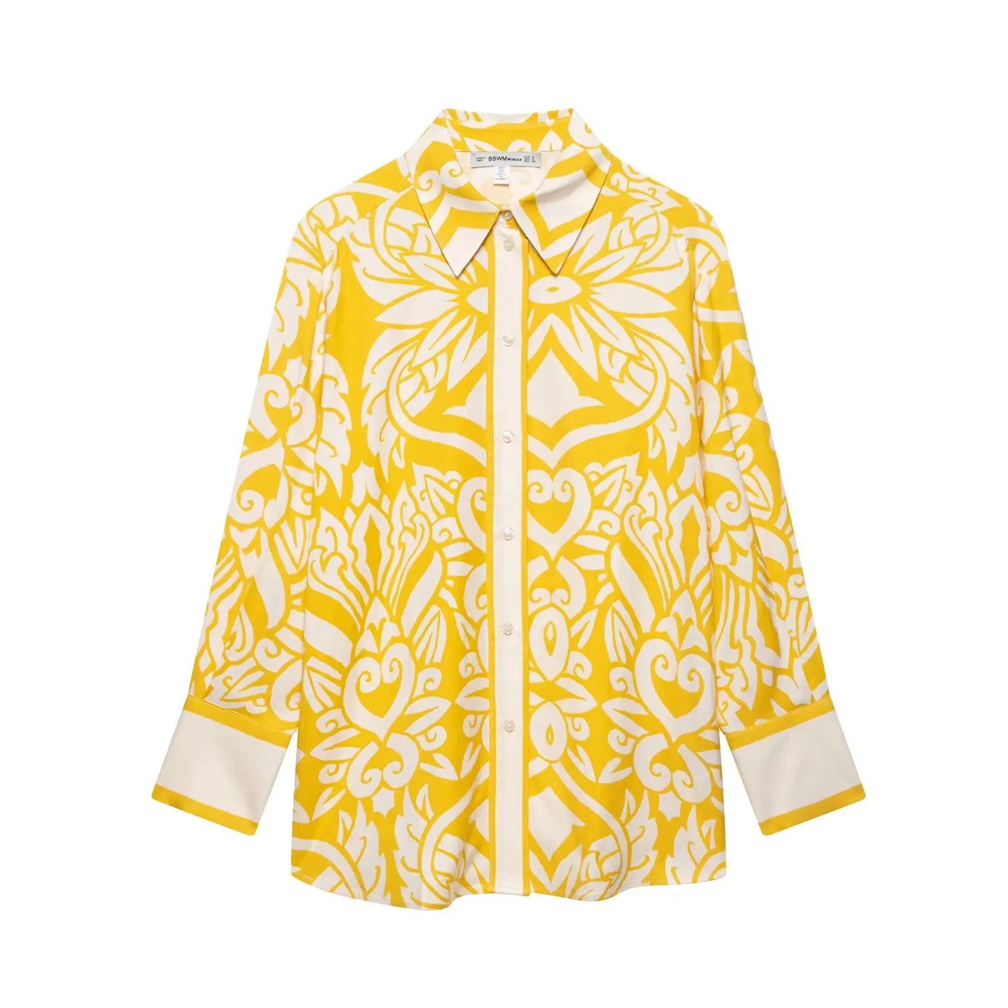 Solina Yellow Print Shirt and Wide-Leg Trouser Co-Ord Set – Bold Summer Two-Piece Holiday Outfit for Women