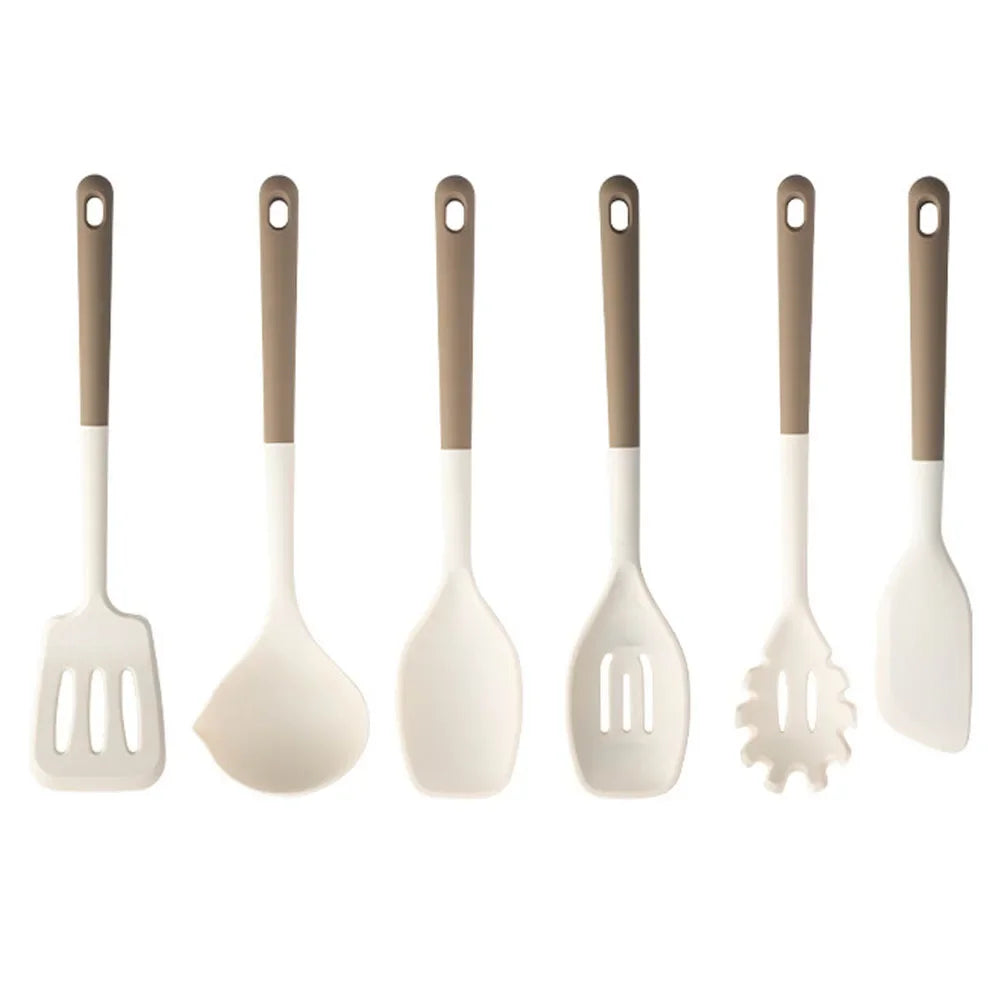 Silicone Kitchen Utensil Set – 10-Piece Heat-Resistant Non-Stick Cooking Tools with Hanging Loop Handles