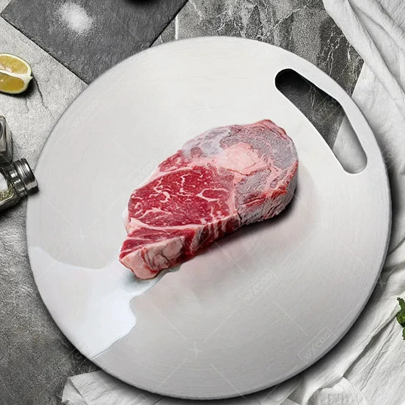 Stainless Steel Chopping Boards – Non-Slip, Hygienic Food Prep Boards in Round & Rectangular Styles