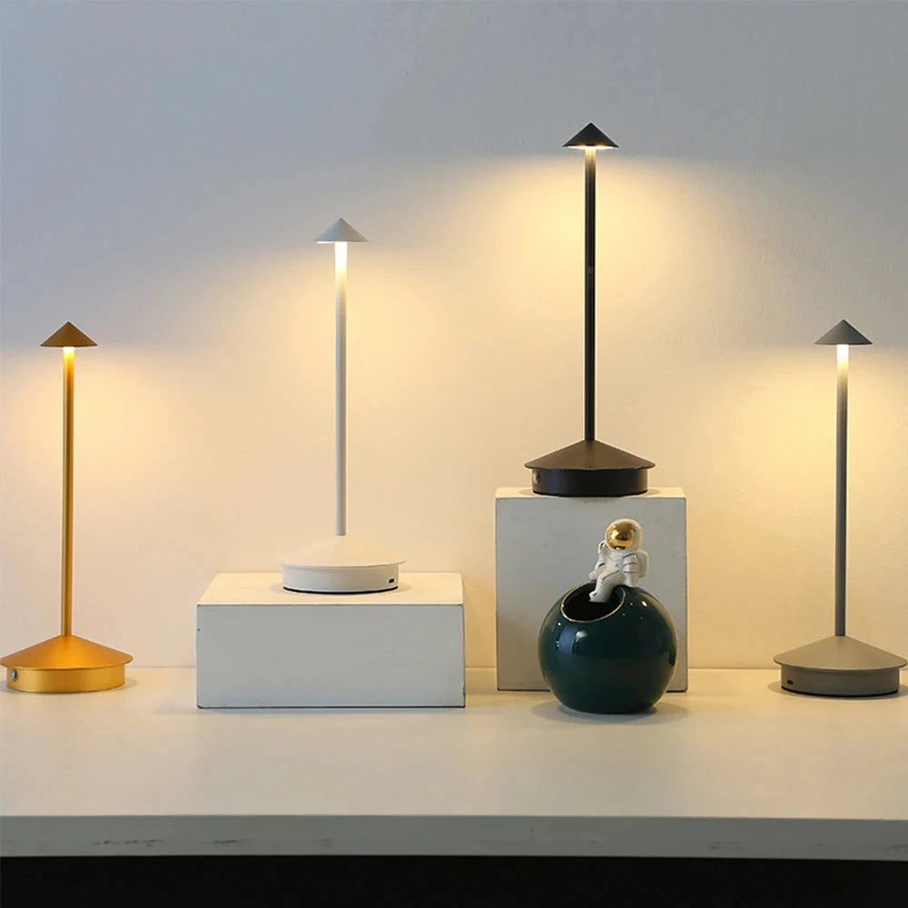 Cordless LED Table Lamp – Rechargeable Touch Light for Bedroom & Desk