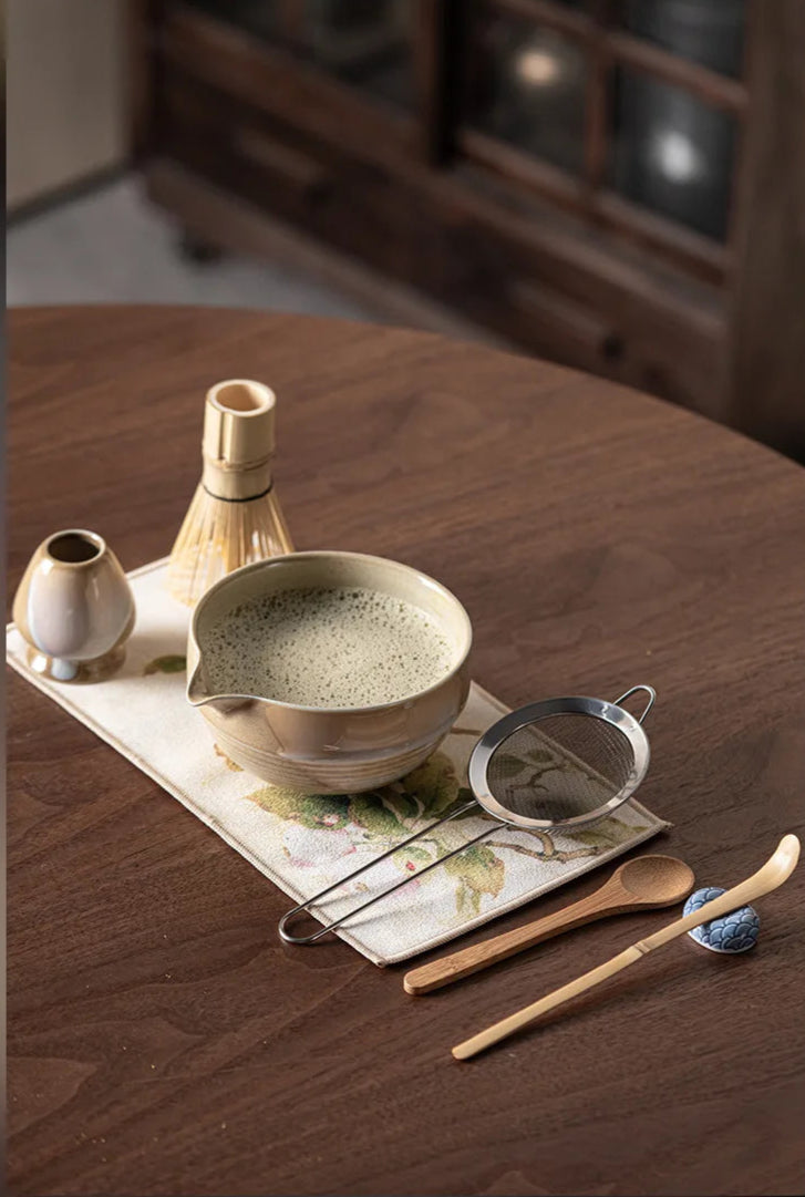 Japanese Matcha Tea Set – 8-Piece Ceremony Kit with Whisk, Bowl, Spoon, Sifter & Accessories