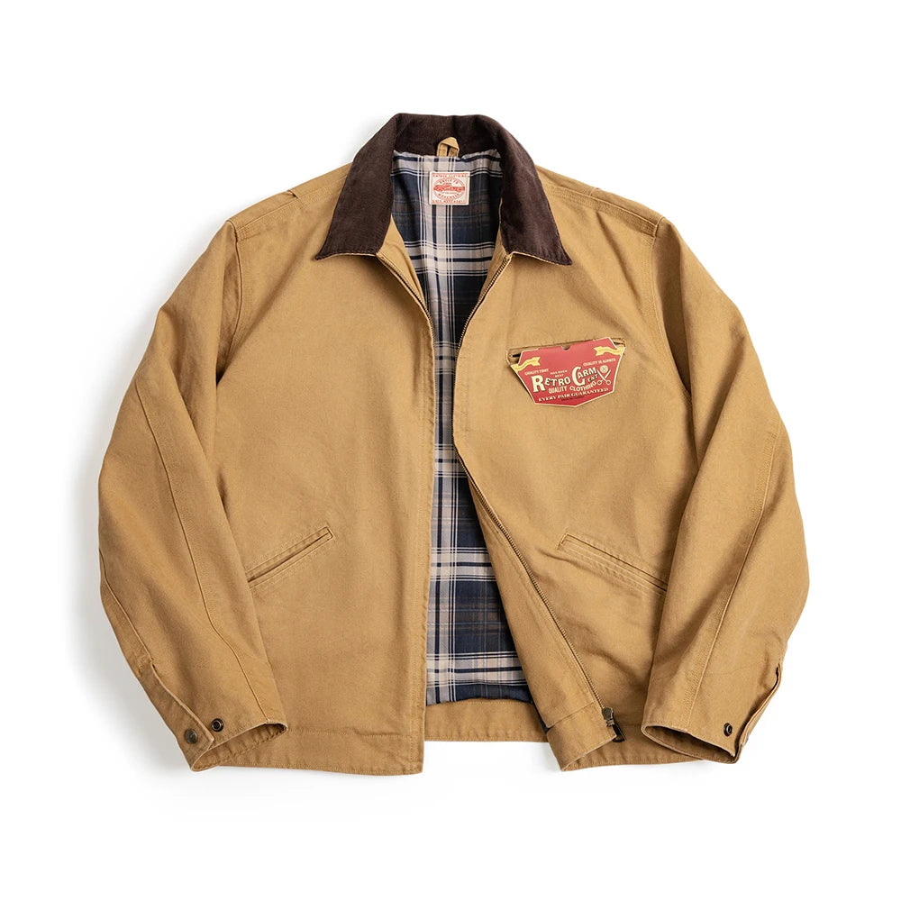 Retro Harrington Jacket – Zip-Up Coat