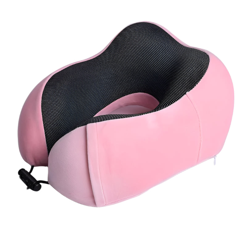 Memory Foam Neck Pillow for Travel with Breathable Design and Adjustable Support