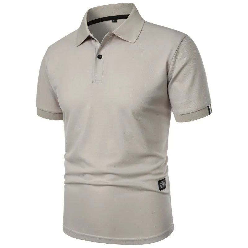 Men’s Short Sleeve Polo Shirt – Classic Smart Casual Top in Beige, Black, Navy, Grey, White, Burgundy, Green & More
