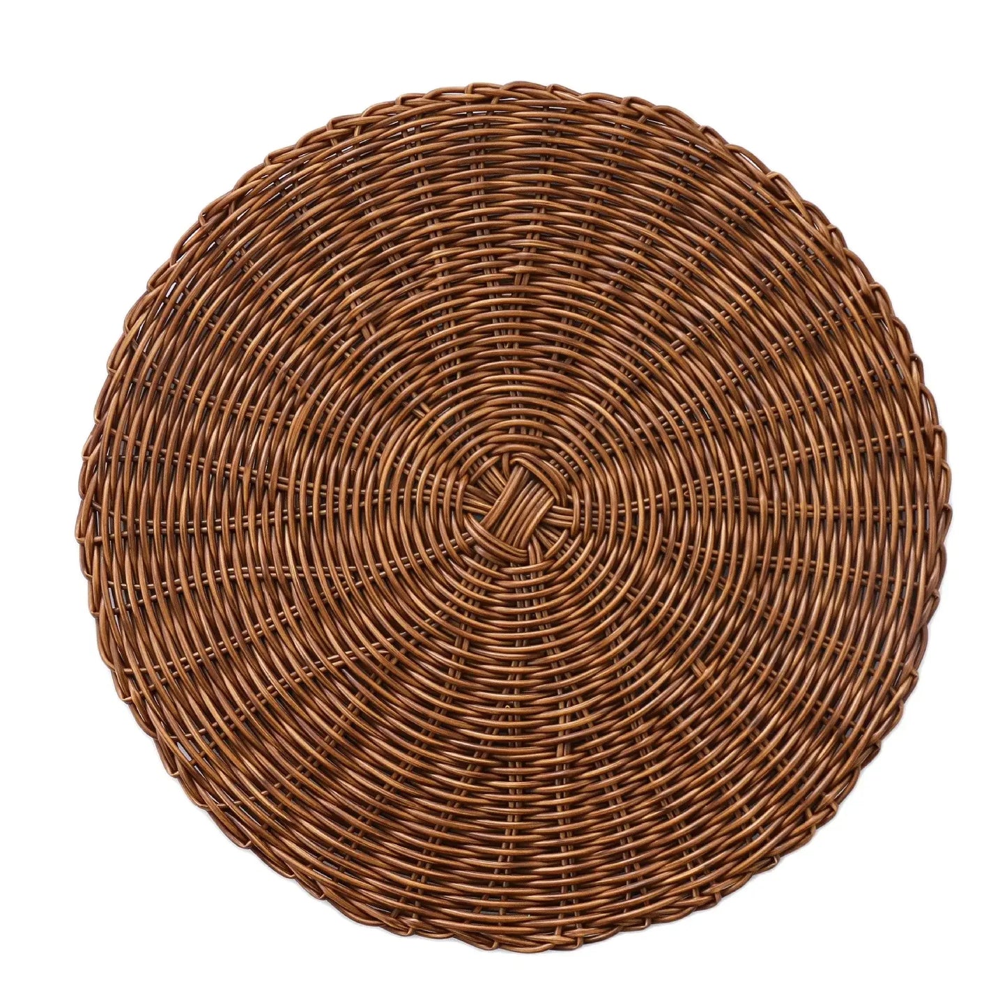 Woven Round Placemat – Natural Heat-Resistant Dining Table Mat for Kitchen or Outdoor Use