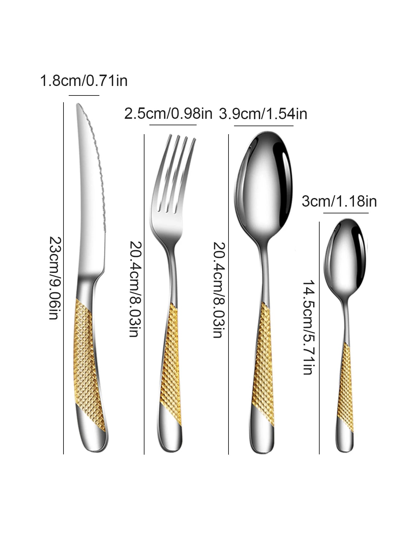 24-Piece Stainless Steel Cutlery Set with Coloured Accent Handles – Modern Knife, Fork & Spoon Flatware for Dining