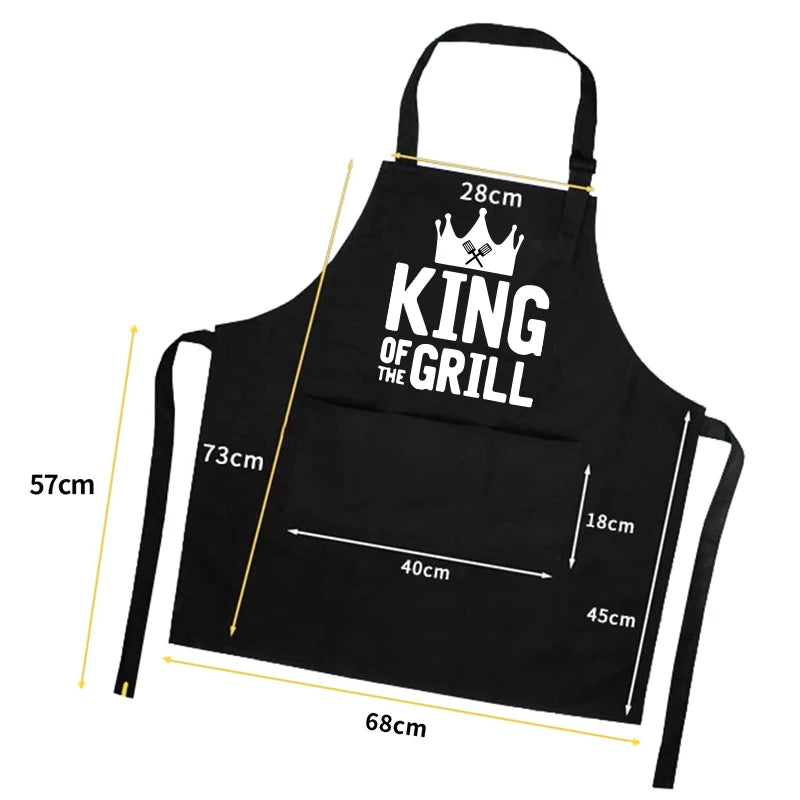 Funny BBQ Cooking Apron – Adjustable Chef Apron for Men with Grill Master Designs, Kitchen & BBQ Gift for Father’s Day, Birthdays