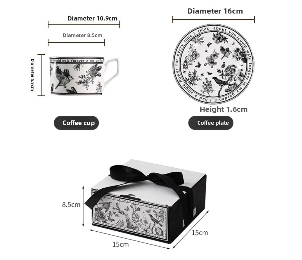 Bramble & Wren Ceramic Tea Cup & Saucer Gift Set