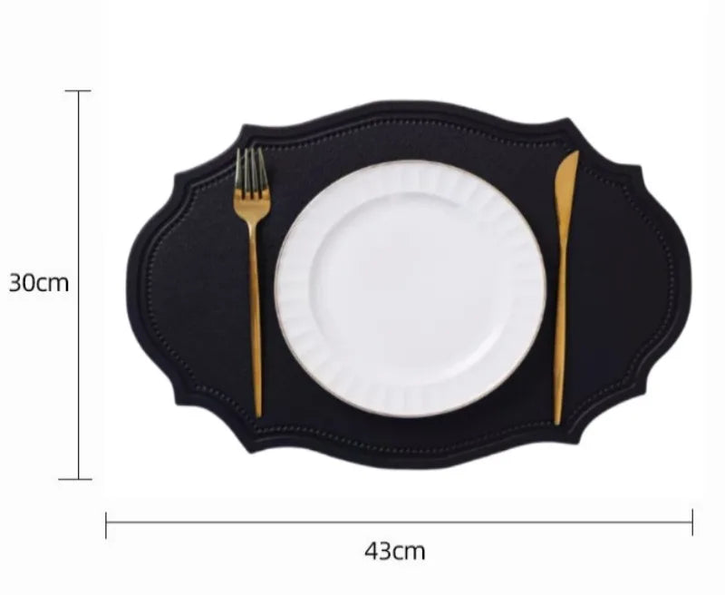 Luxury Faux Leather Table Mats – Set Of 1/4/6 Elegant Cutout Placemats for Dining Table Settings