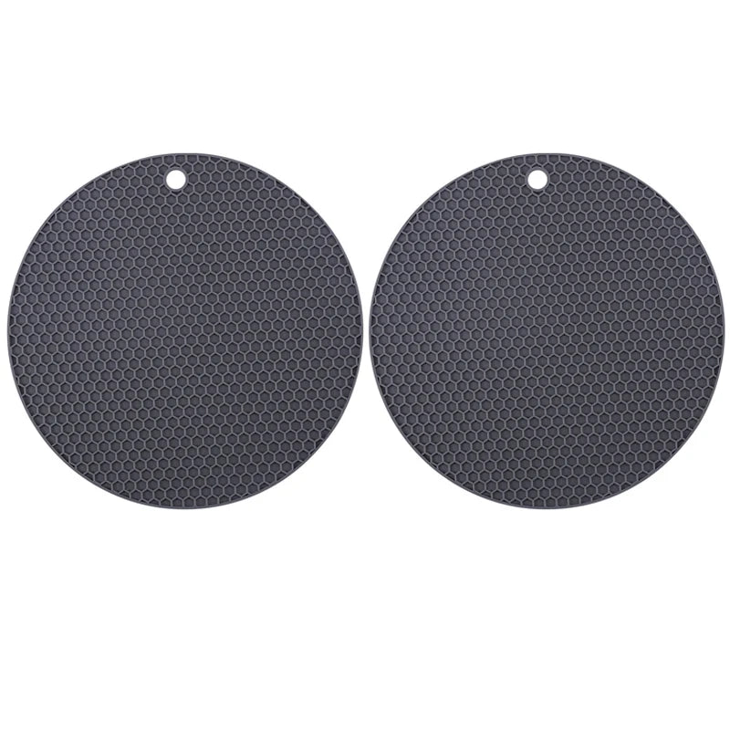 Non-Slip Silicone Trivets for Hot Dishes – 2/4 Piece Set Heat Resistant Table Mats for Kitchen & Dining