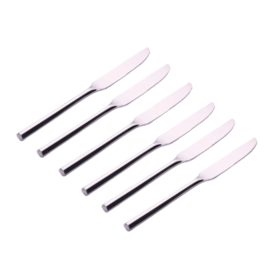 Stainless Steel Mirror / Matte Cutlery Set – 6/16/20 Piece Silver Flatware with Dinner Knives, Forks, Spoons & Dessert Utensils