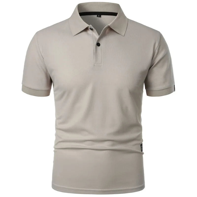 Men’s Short Sleeve Polo Shirt – Classic Smart Casual Top in Beige, Black, Navy, Grey, White, Burgundy, Green & More
