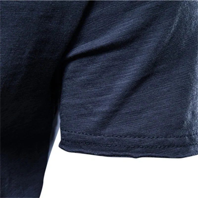 Men’s 100% Cotton V-Neck T-Shirt – Slim Fit Lightweight Short Sleeve Casual Tee