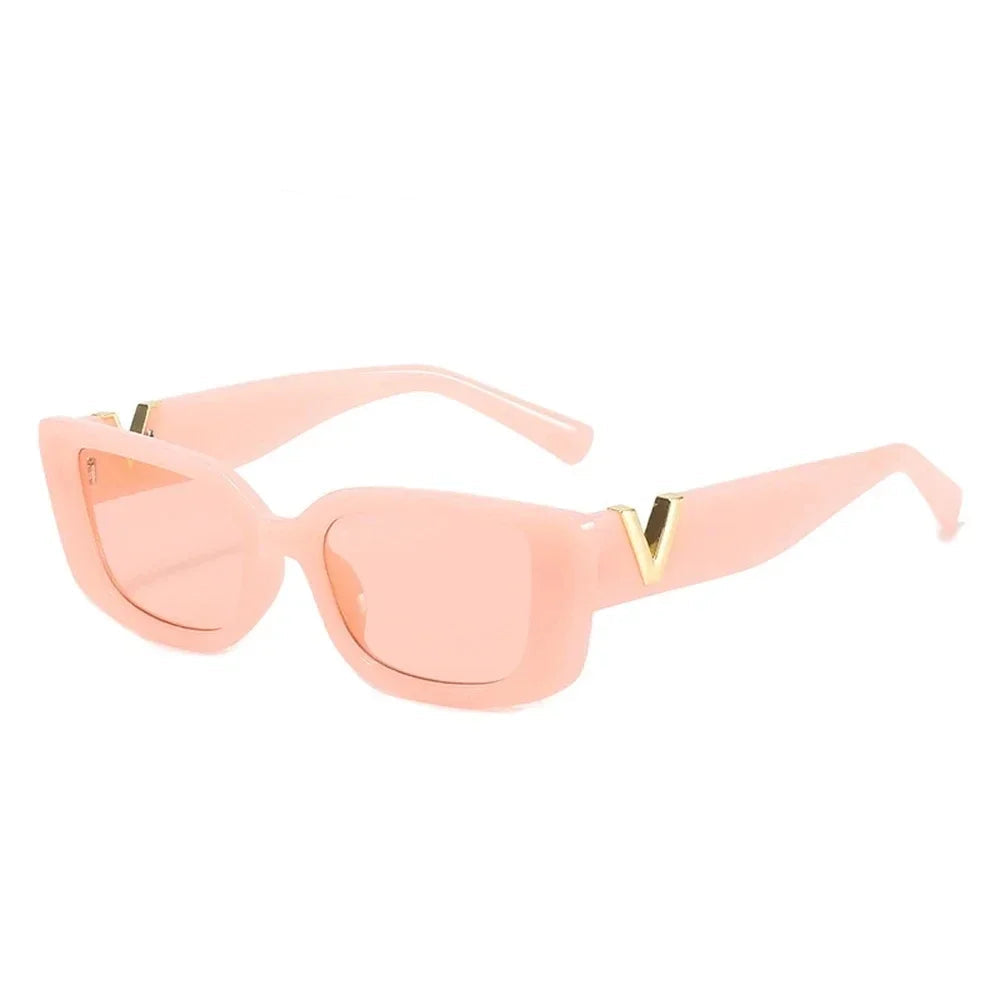 Valencia Rectangle Sunglasses – Chunky Vintage Frame UV400 Designer-Inspired Eyewear