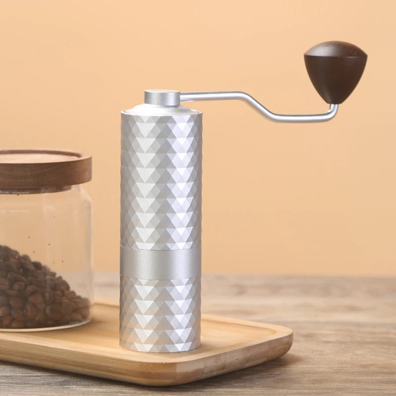 Manual Coffee Grinder with Stainless Steel Burr – Adjustable Hand Crank Grinder for Beans & Espresso