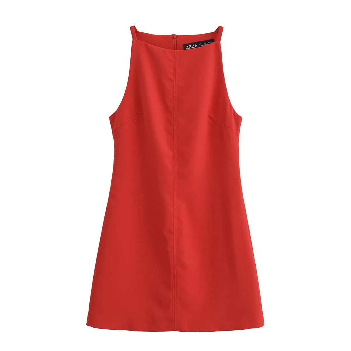 Valoria High Neck Sleeveless Mini Dress – Tailored Summer Day Dress