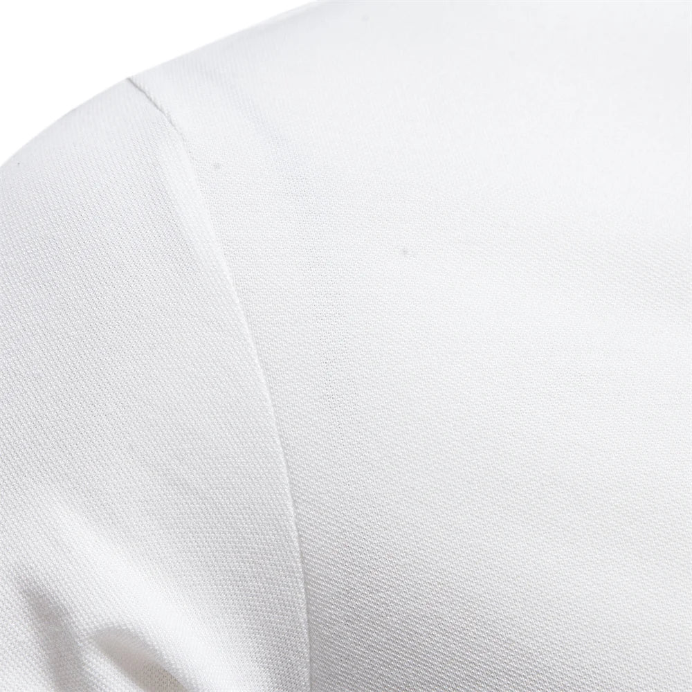 Men’s Cotton Blend Polo Shirt – Short Sleeve Casual Fit T-Shirt with Embroidered Logo and Button Collar