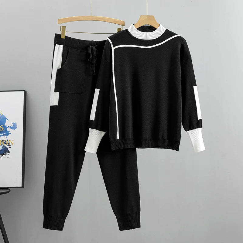 Casual Knit Co-ord Set-Two-Piece Loungewear