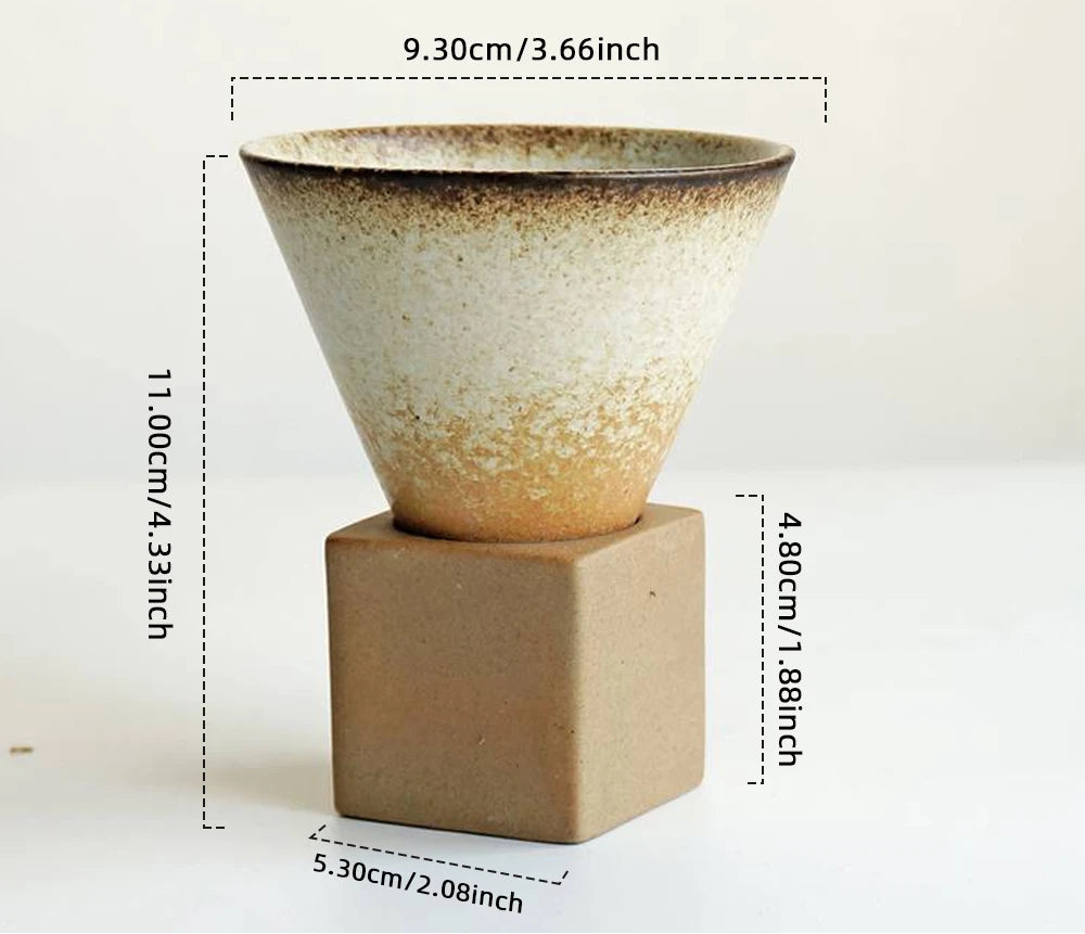 Kairo Ceramic Espresso & Herbal Tea Cups with Sculpted Base – 100ml & 200ml Modern Coffee Cups