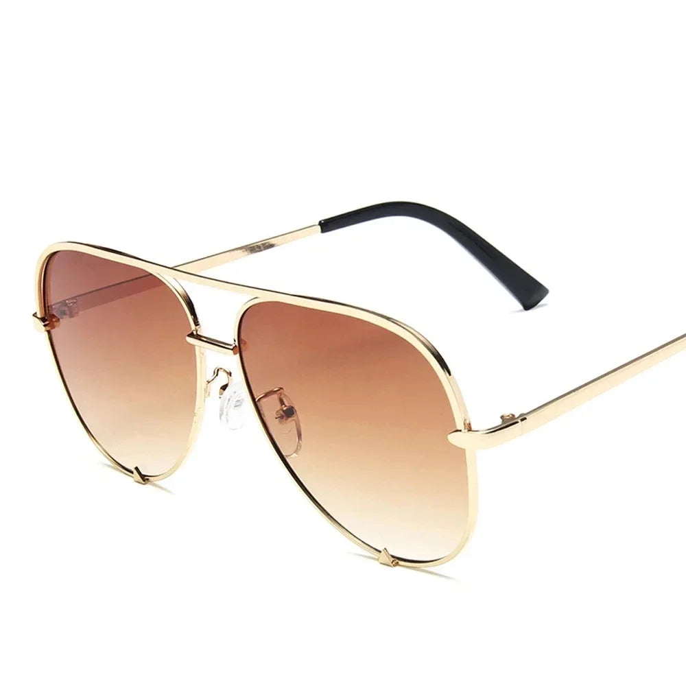 Rivara Black Aviator Sunglasses – Gradient Lens UV Protection Fashion Eyewear for Women