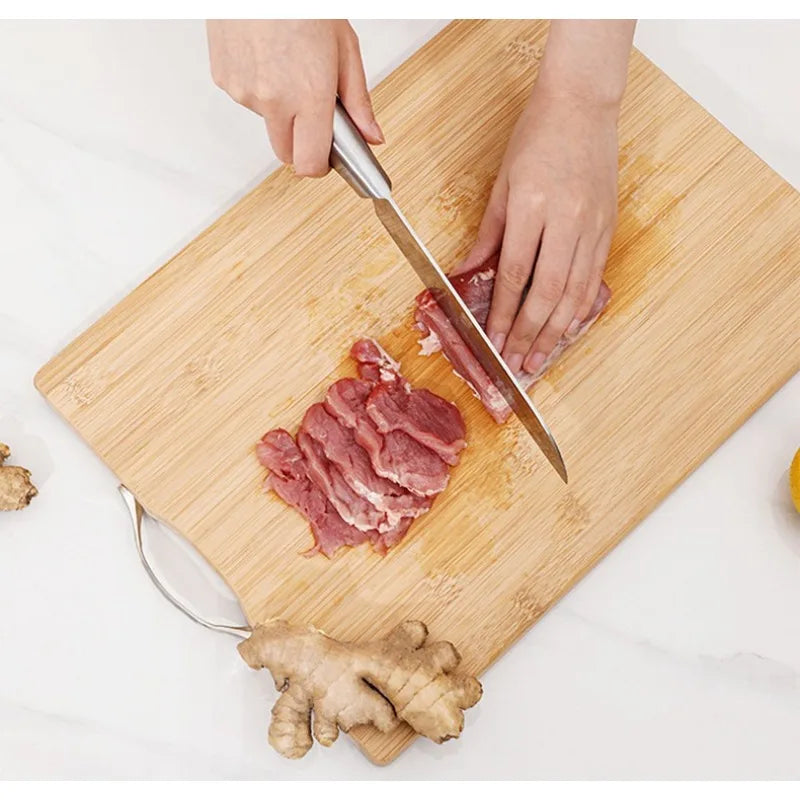 Bamboo Chopping Board – Wooden Cutting Board with Handle in Multiple Sizes